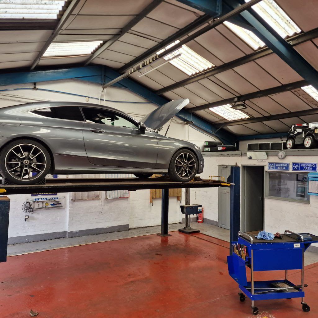 Inside the workshop garage at PR Autos